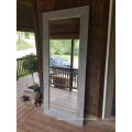 Elegant White Painted Bedroom Sliding Mirrored Barn Door